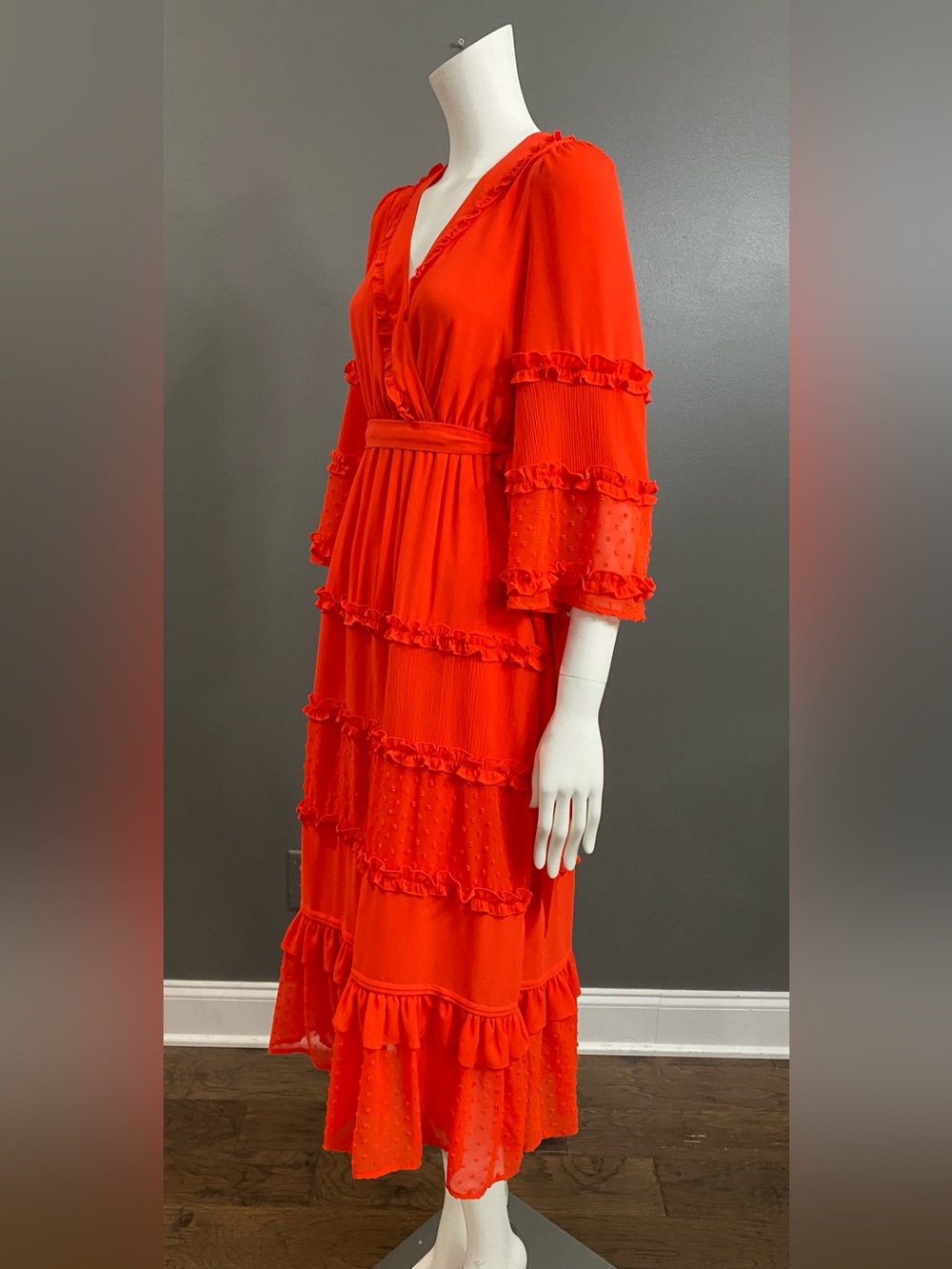 Alexis x Target Angel Sleeve Tiered Ruffle Dress Size XXS - Picture 4 of 13